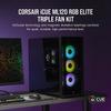 CORSAIR ML120 RGB 120mm Magnetic Levitation RGB Fan with Lighting Node ELITE, AirGuide, 3-Pack CO-9050112-WW (Includes CORE)