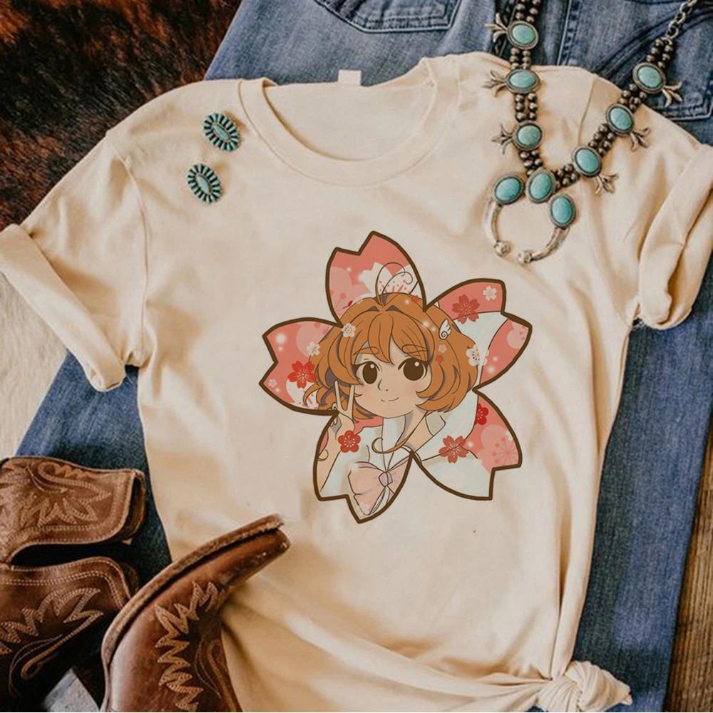 Cardcaptor Sakura t-shirts women designer tshirt female Japanese manga y2k clothes