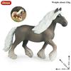 Oenux Farm Animals Steed Foal Clydesdale Arabian Horse Model Action Figures Equestrian PVC Collection Education Kid Toy Gift