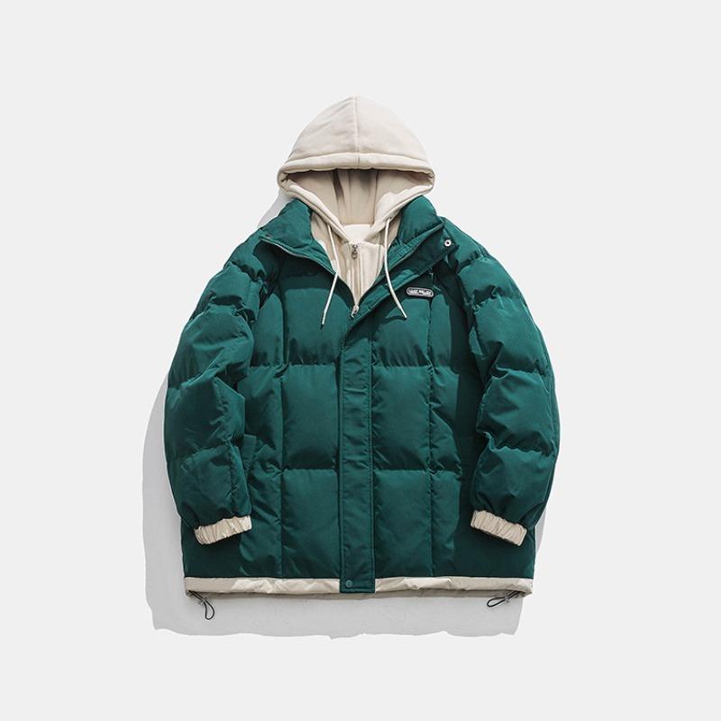 

Padded Jacket Men s Autumn and Winter Piled Thickened Trendy Brand Youth Padded Jacket High School Students Fake Two Padded Jacket S