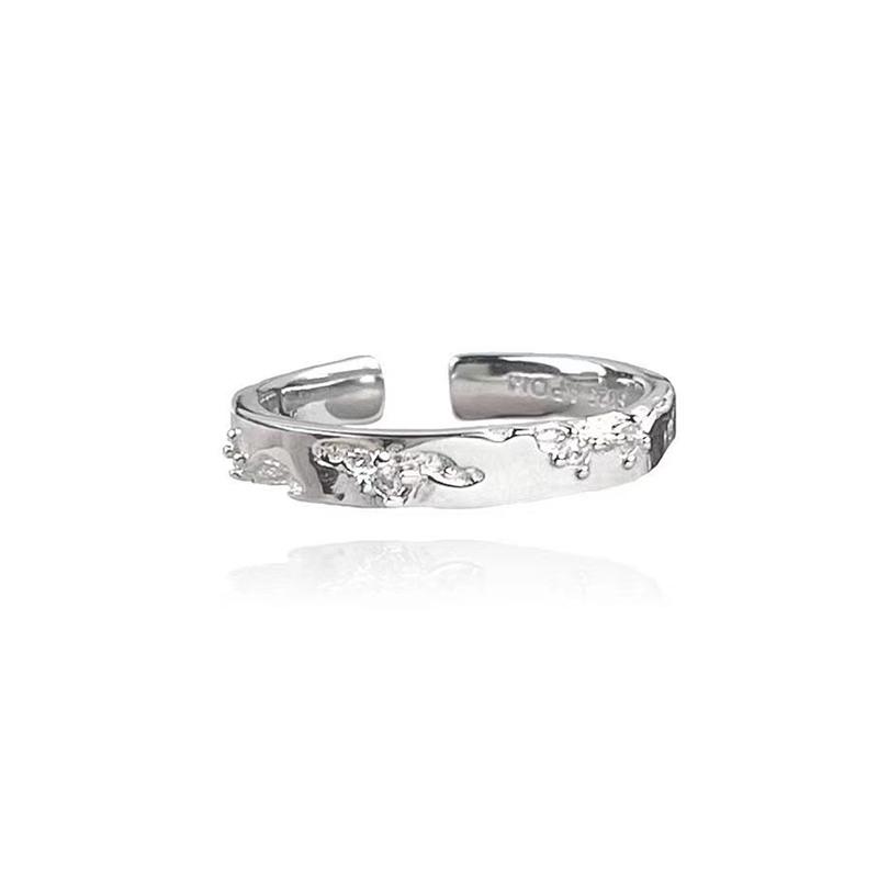 (HS)2PCS Vintage Couple Rings Opening Knuckle Retro Silver Color Unisex Trendy Finger Ring Jewelry For Women Fashion Ring Set