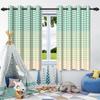 2Pcs Window Curtains Modern Style Simple Plaid Pattern Blackout Drapes Bedroom Living Room Drakening Thermal Insulation Curtain
