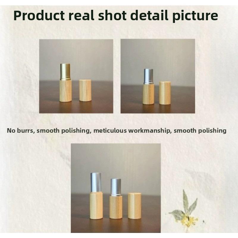 5gBamboo Lipstick Tube Lip Gross Containe DIY Refillable Bottle Eco-friendly Biodegradable Lipstick Bottler Empty Tube Container
