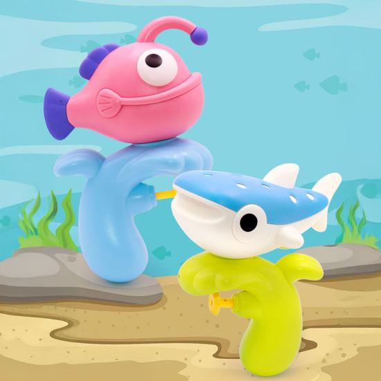 Cartoon Fish Water Squirter for Kids Manual Squeeze Toy for Pool Beach Outdoor Play Safe Fun Summer Bath Gift for Boys Girls