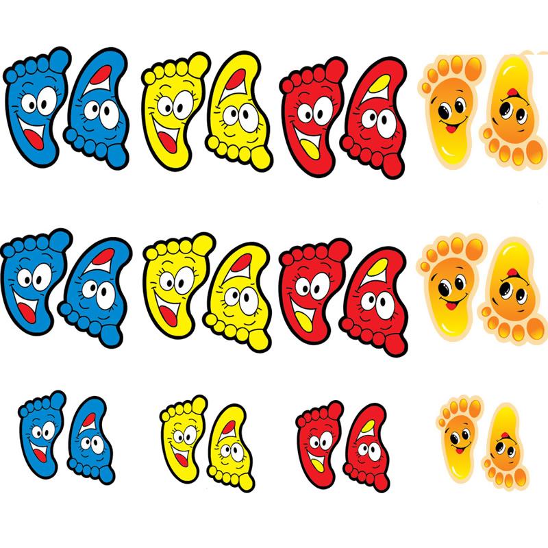 Fußförmig Niedlich Kinder Leiter Baby Fußabdrücke Kindergarten Heimdekoration 2 Stück/Set Wandaufkleber Cartoon Beliebt Handgefertigt