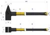 8 Heavy Locksmith' Hammer with a Fiberglass Handle, for Construction Workshop Work, Waryński