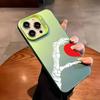 Love couple avatar Phone Case For iPhone 17,16,15,14,13,12,11,Pro Max,Plus Candy Silver Cover