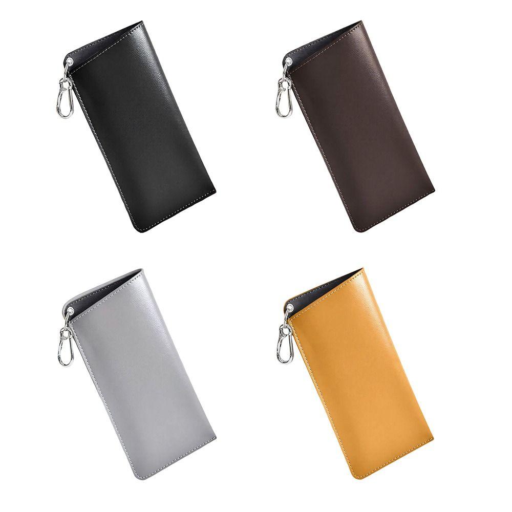 Solid Color Sunglasses Storage Bag with Keyring Hanging Sunglasses  Eyewear Accessories