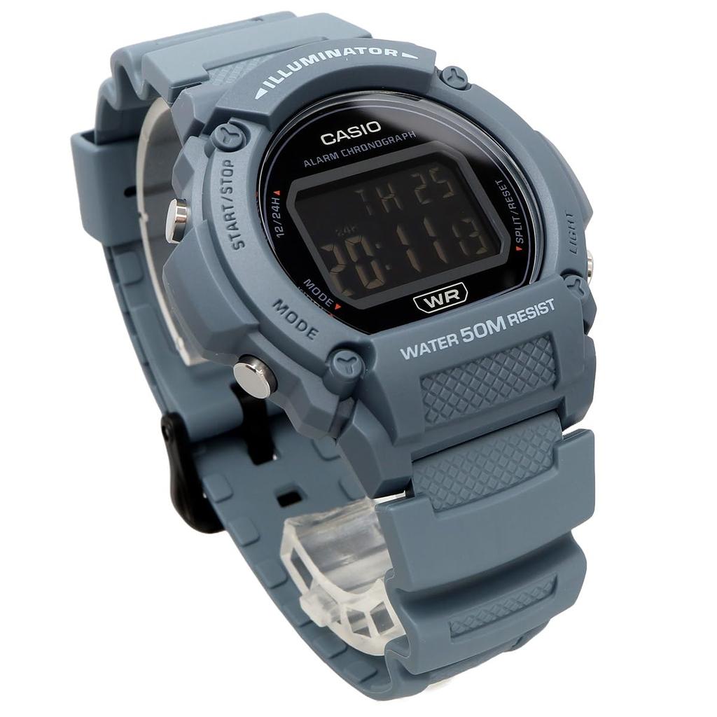 Casio Standard Digital Watch Matte Grayish Blue W-219HC-2BV Men's (Overseas Model) [Used]