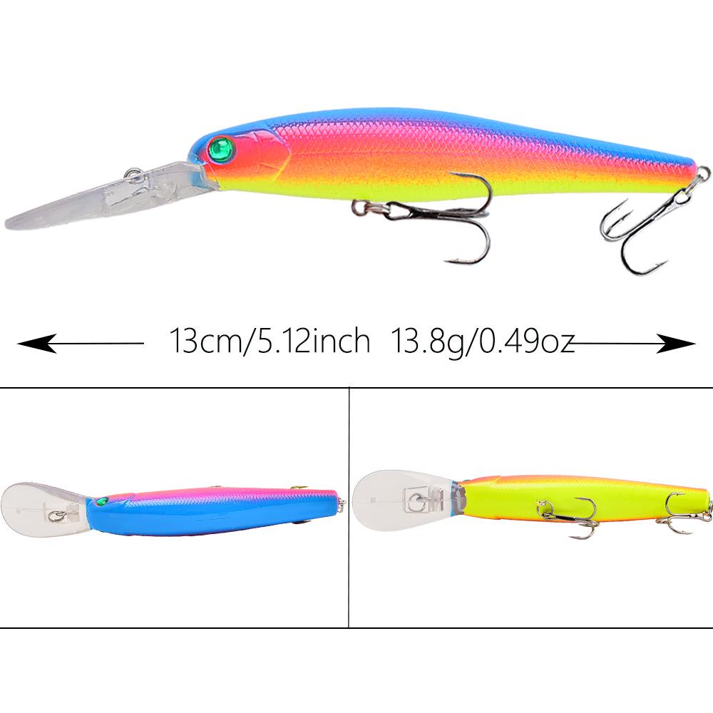 Deep Diving Bionic Minnow Lure - 13cm/13.8g Floating Fishing Lure