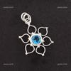 Natural Swiss Blue Topaz 925 Sterling Silver Memorial Day Trendy Pendant Jewelry PP-18-9