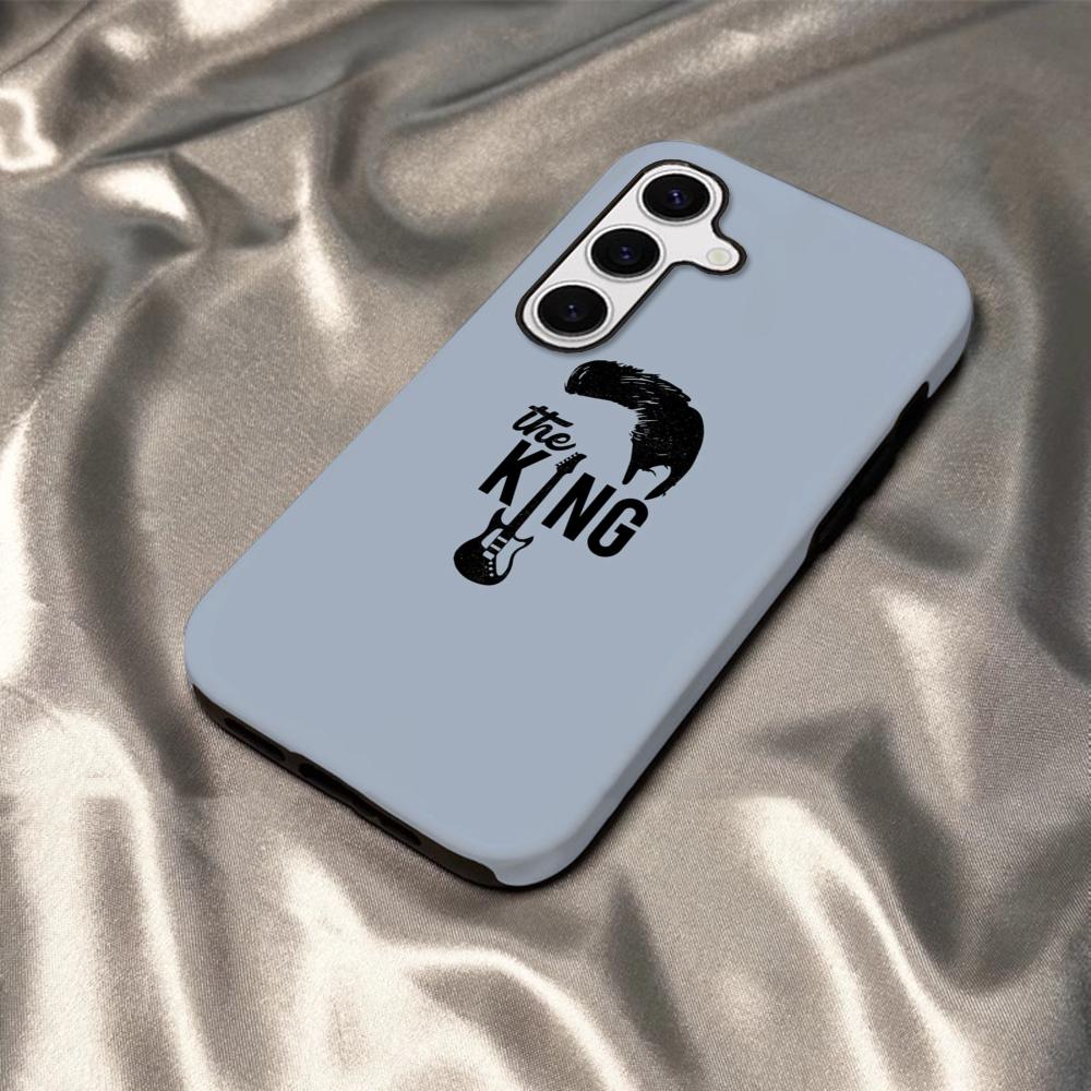 Coque de téléphone E-Elvis P-Presley Chanteur Pour Samsung S25 S24 S23 S22 S21 Plus Ultra A56 A36 A26 A16 Couverture Rigide PC HD Brillante