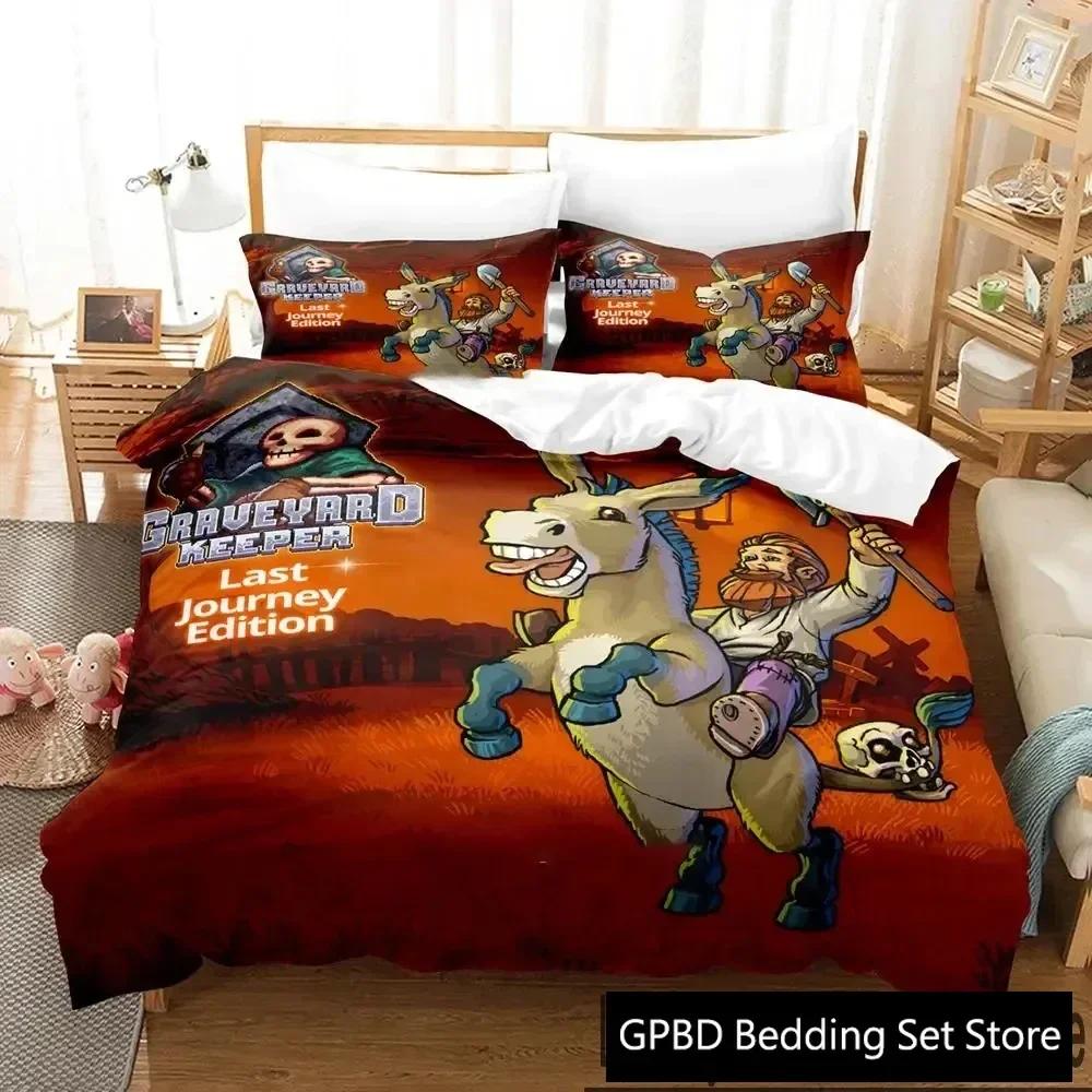 Luxury New 3D Print Game Graveyard Keeper Bedding Set Boys Girls Twin Queen King Size Duvet Cover Pillowcase Home Textileextile