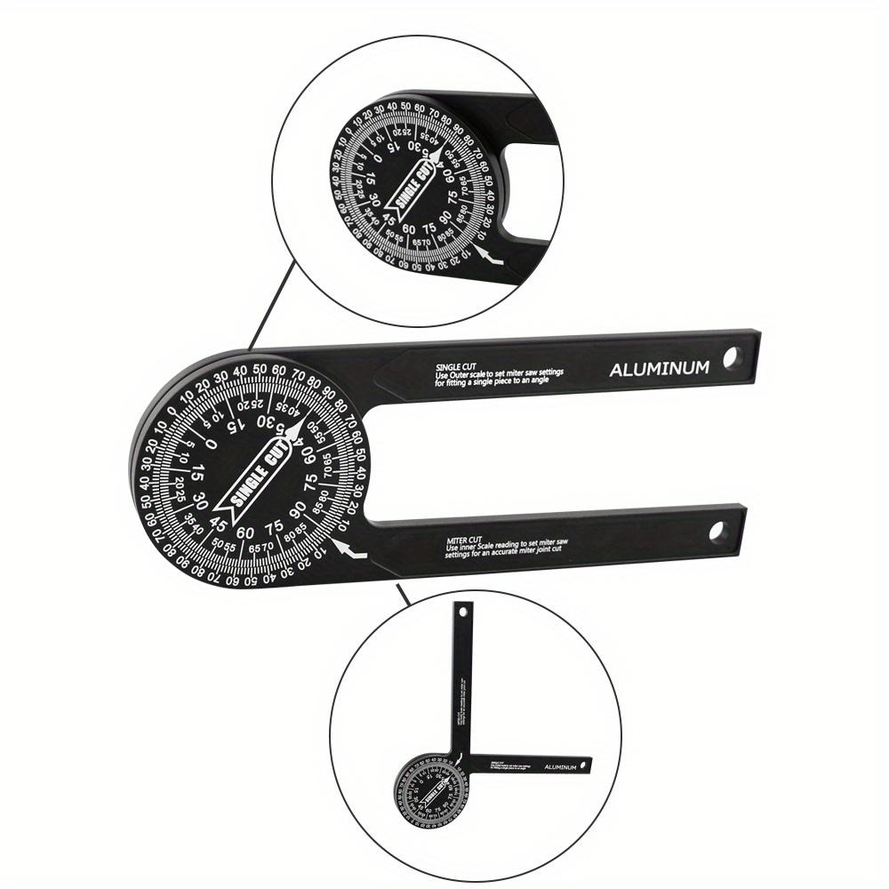 Professional Miter Saw Saw Protractor 7-Inch Inch Angle Finder Precision Laser Engraved Scales Gauge Corner Woodworking