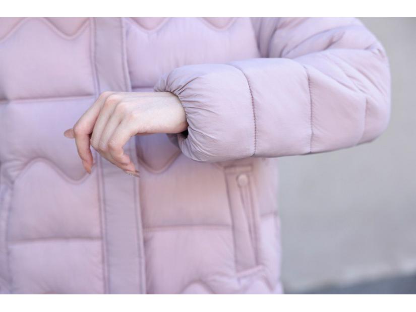 Damen Kurze Daunen Baumwolljacke, 2025 Wintermode Stehkragen Slim-Fit Warme Oberbekleidung