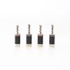 [Kawaki] High-End Carbon Fiber Banana Plugs, 8-Pack, Solderless (Screw Type), Speaker Terminal Connectors, 24K Gold Plated [P282]