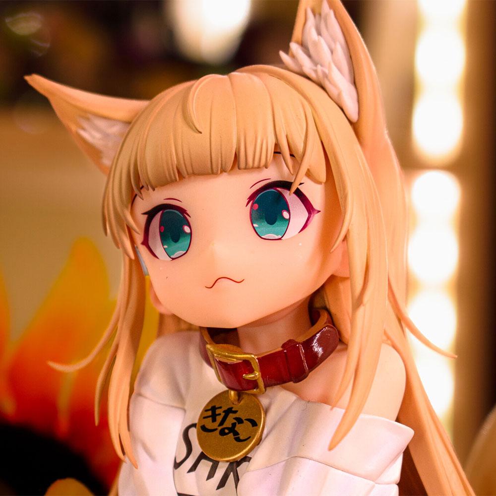 8CM Anime Kinako Figure Cat Girl Cute Noodle Stopper Mini Animation Model Toy Gift Ollection Decoration Ornaments PVC