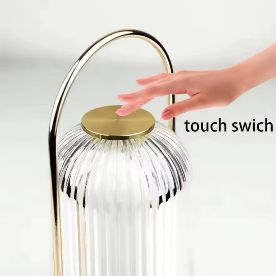 Cordless Table Lamp Rechargeable LED Night Light with 3 Color Stepless Dimming Ambient Lighting Bedside Lamp for Bedroom