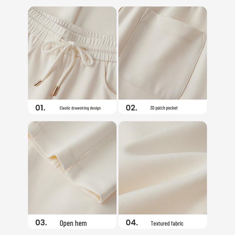 Navigare Women's Elastic Waist Relaxed Fit Casual Pants