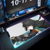 Miyabi Hoshimi Mouse Pad RGB Gaming Mousepad Big LED Pad PC Desk Mat Luminous Mouse Pad Large Keyboard Mats Table Rug With