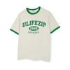 ULIFEZIP 1995 Name Arch Oversized Ringer Short Sleeve T-Shirt 4 Colors [Ulze_3004]