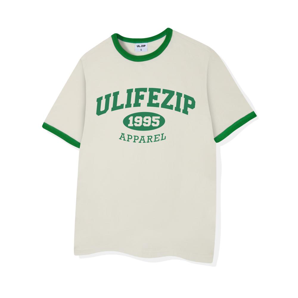 ULIFEZIP 1995 Name Arch Oversized Ringer Short Sleeve T-Shirt 4 Colors [Ulze_3004]