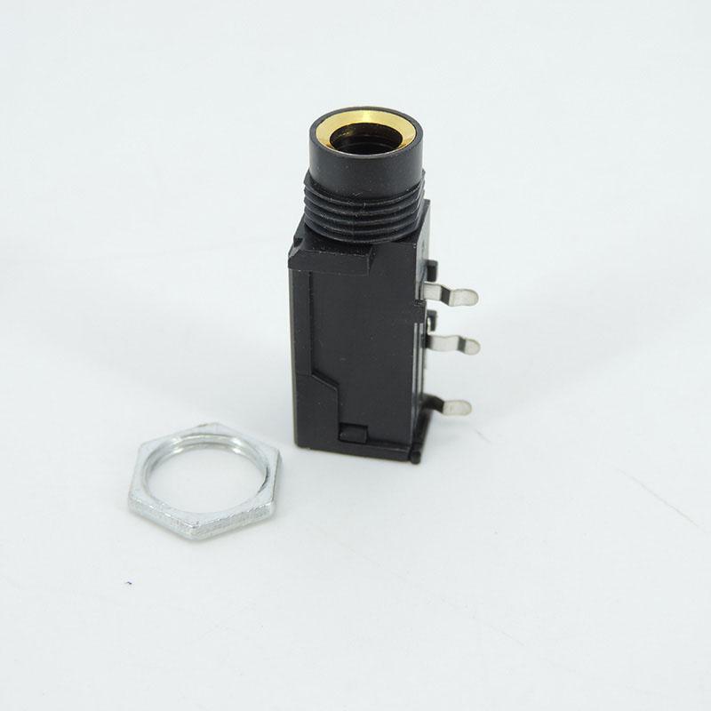 6.35mm 3pin Power Socket PCB Panel Female Mount Audio Jack Speaker Connector Cable Adapter 1/4 Inch 6.5 Mono Plug Microphone