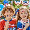 Independence Day Makeup Face Sticker Usa Independence Day Theme Painted Waterproof Sweat Tattoo Sticker