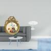 Antique European Ornate Round Photo Frame And Miniature Dollhouse Side Table for Wedding Gift
