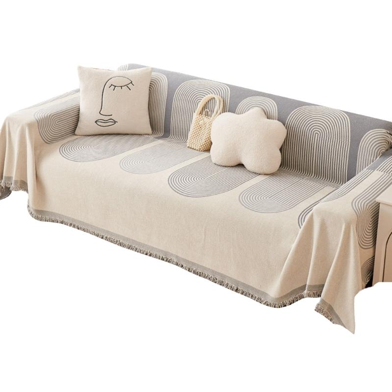Multi Functional Sofa Throw Sofa Blanket Cover Bed Sheet Geometric Pattern for Home Decor and Outdoor Picnics Carpet