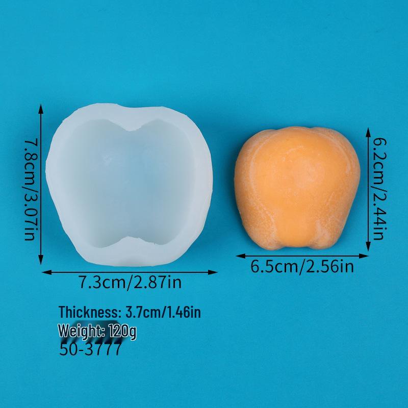 Silicone Mold for Apple, Coconut, Cucumber, and Durian Shaped Chocolate Fondant Decorations