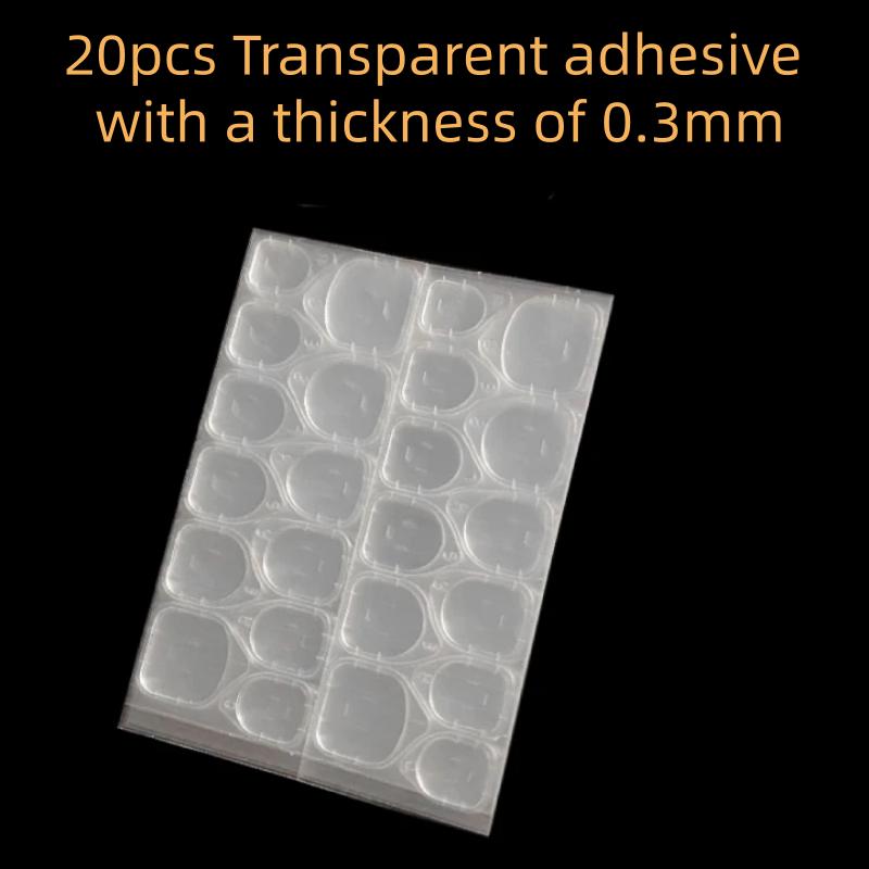 Double Sided Nail Jelly Glue Transparent Fake Nail Art Tape Adhesive Stickers DIY Reusable Nail Accessories