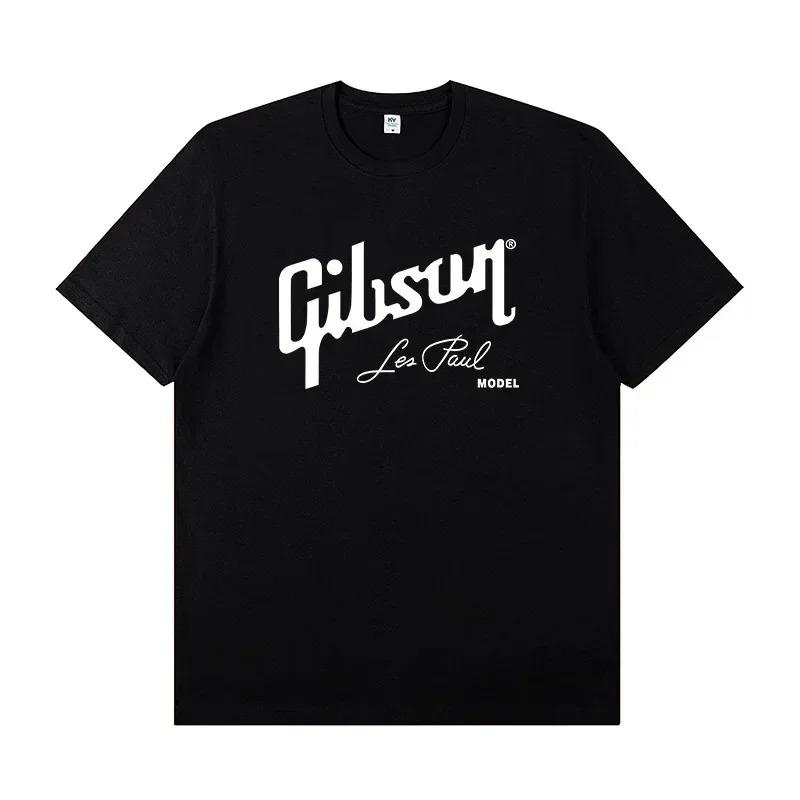 Neue Slash Collection Gibson Les Paul Stilvoll und Lässig Hochwertig Grafikbedruckt Rund Baumwolle Bestseller Rundhals weich
