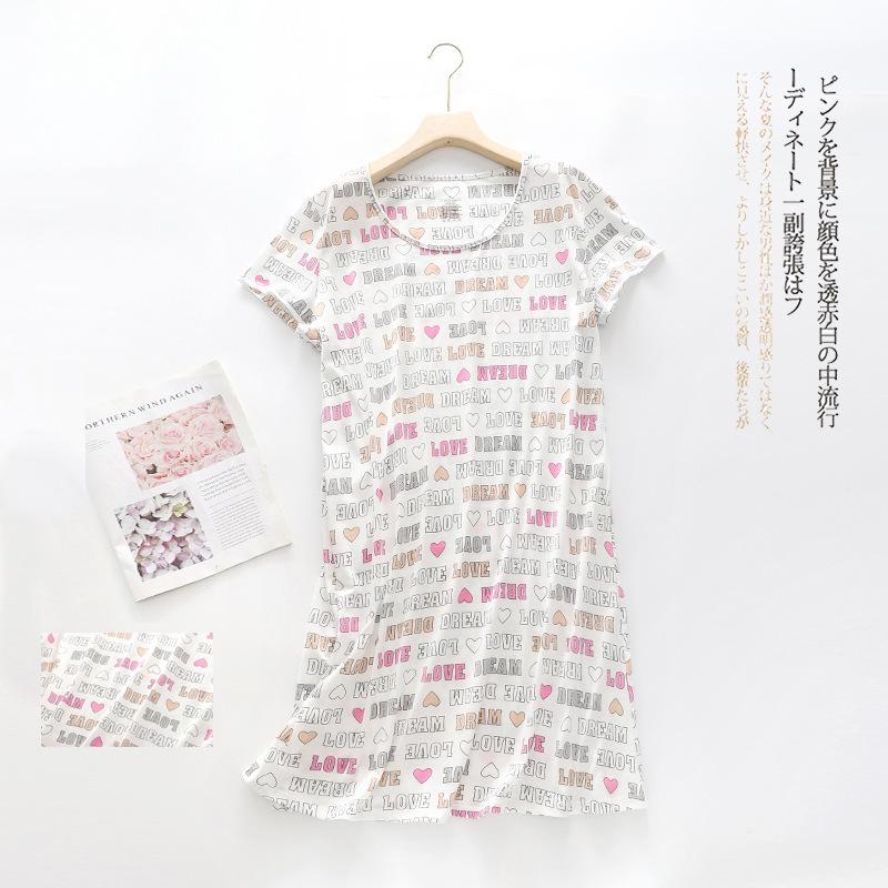 

Multicolor Knitted Short Sleeve Pajamas, Cute Cartoon Loungewear, European Version Of Women S Plus Size Nightdress, Printed Pajamas XL