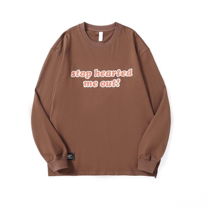 

Футболка Autumn Fake Two Black с длинными рукавами, мужская, свободная, большого размера, молодежная, верхняя часть, свитер, нижняя часть, рубашка, модный бренд 4XL темно-коричневого