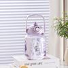 New Submarine Tons Barrel Tongqu Students Plastic Cups Straw Cups 1200ml Large-capacity Outdoor Portable Kettle.