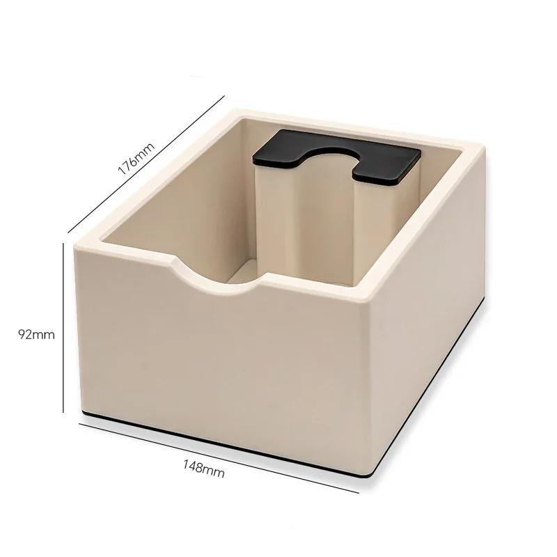 JUSTINLAU ABS Espresso Knock Box Coffee Grounds Container Removable Knocking Slag Bucket Anti Slip Base Barista Accessories