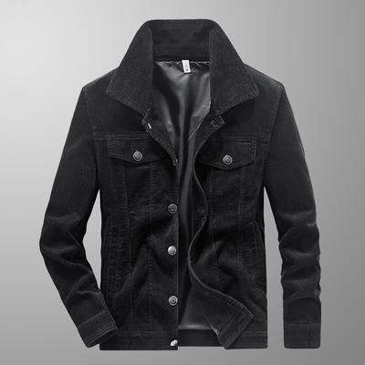 Spring and Autumn Jacket Men's Thin Corduroy Jacket New Retro Tooling Pure Cotton Jacket