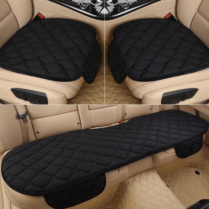 Winter Plush Car Seat Cushion – Non-Slip Thickened Pad with Backrest for Comfort