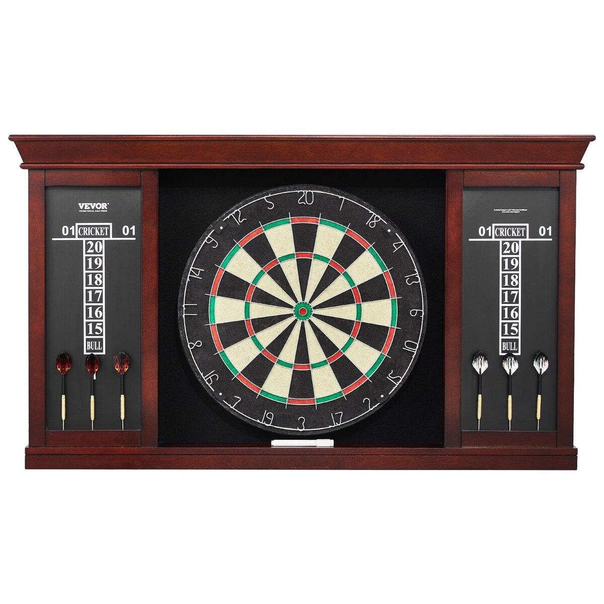 Darts tábla és szekrény szett Hivatalos méret Teljes tartozék Acélhegyű darts