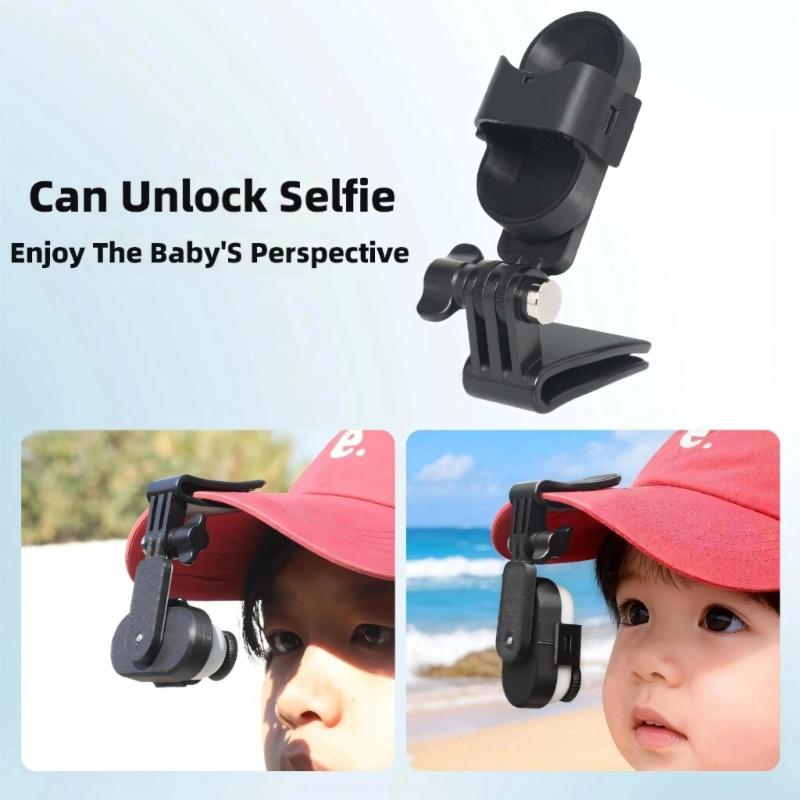Hat Brims Clip and Wrist Straps Combo for Action Cameras Flexible Mounting First Person Handheld Filming Travel Vlogs