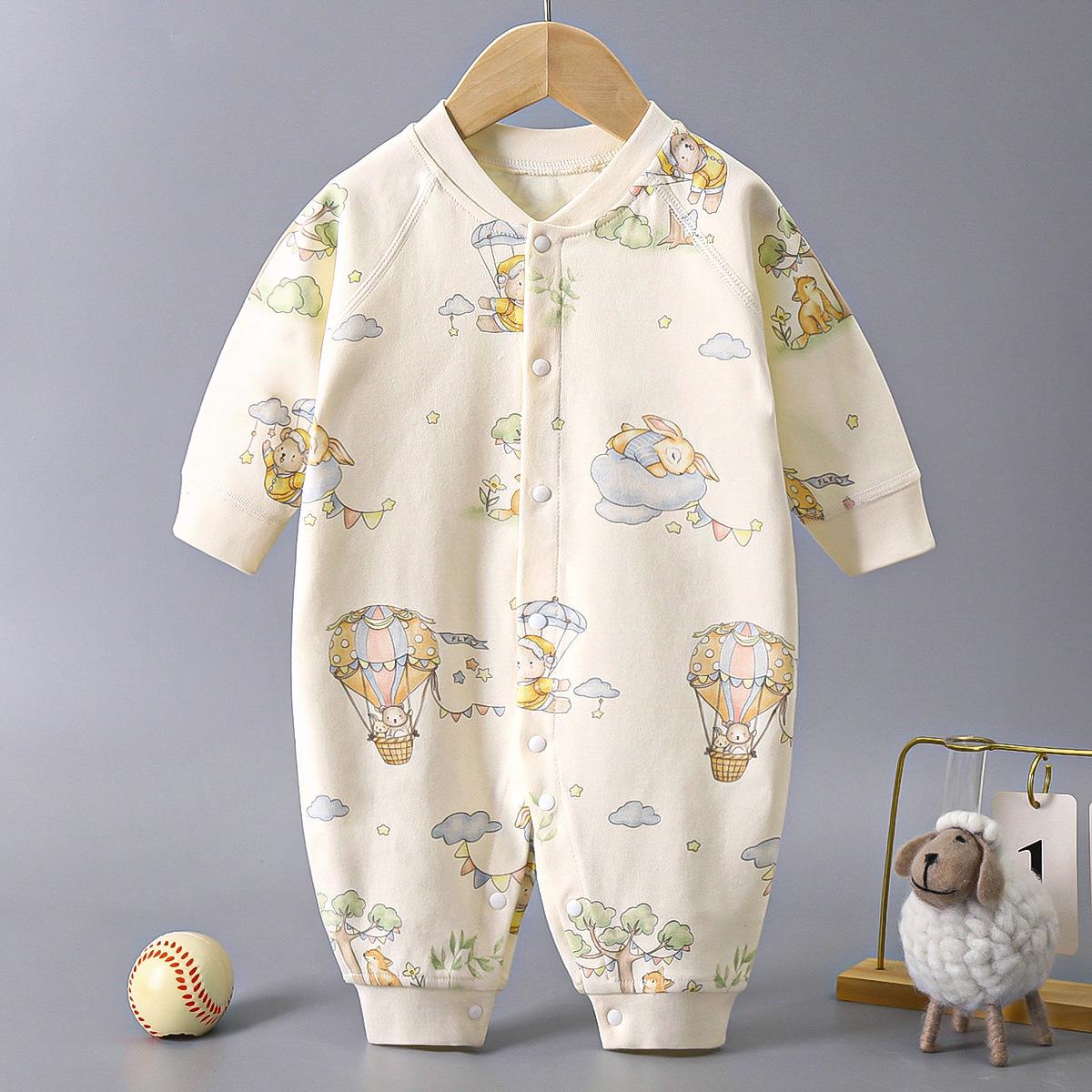 

Дитячий бавовняний комбінезон унісекс для всіх сезонів - повзучий комбінезон для новонароджених для хлопчиків і дівчаток 73cm