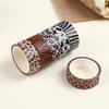 Animal Print Washi Tape Set: 6 Rolls of Tiger, Zebra, and Leopard Patterns for DIY Journals & Decoration