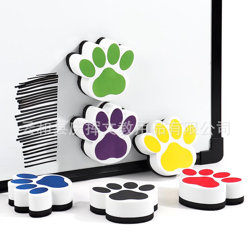 Magnetic Cartoon Dog Paw Whiteboard Eraser, Felt Cloth & EVA Composite, YiHui Brand