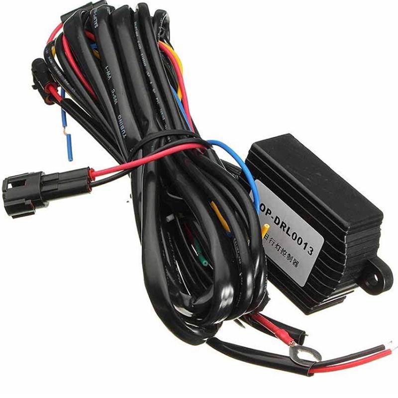 Car Drl Daytime Running Light Dimmer Dimming Relay Control Switch Harness 12V