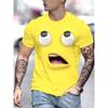 Men's Funny Mouth Cartoon Graphic T Shirt Summer Short Sleeve O-Neck 3D Print Casual Hip Hop Tees Shirt Tops Streetwear