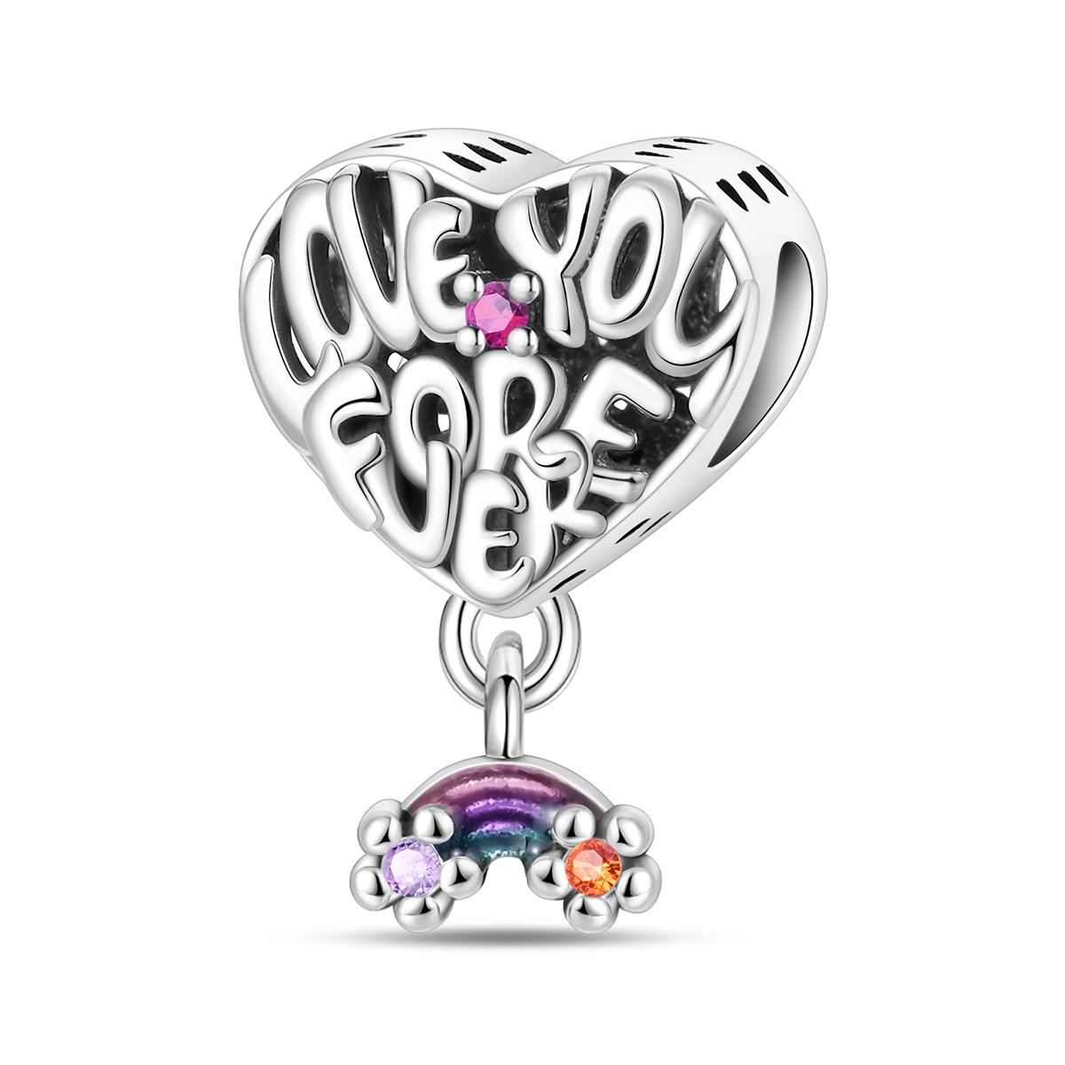 

copper Charm Bead Charms Authentic Heart Shaped Bead Charms Compatible With Bracelets Jewellery Diy Ladys Gift Accessory