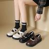 Round Head Japanese Jk Mary Jane Small Leather Shoes Women's Spring and Autumn New French Style with Skirt Soft Girl Design Single Shoes