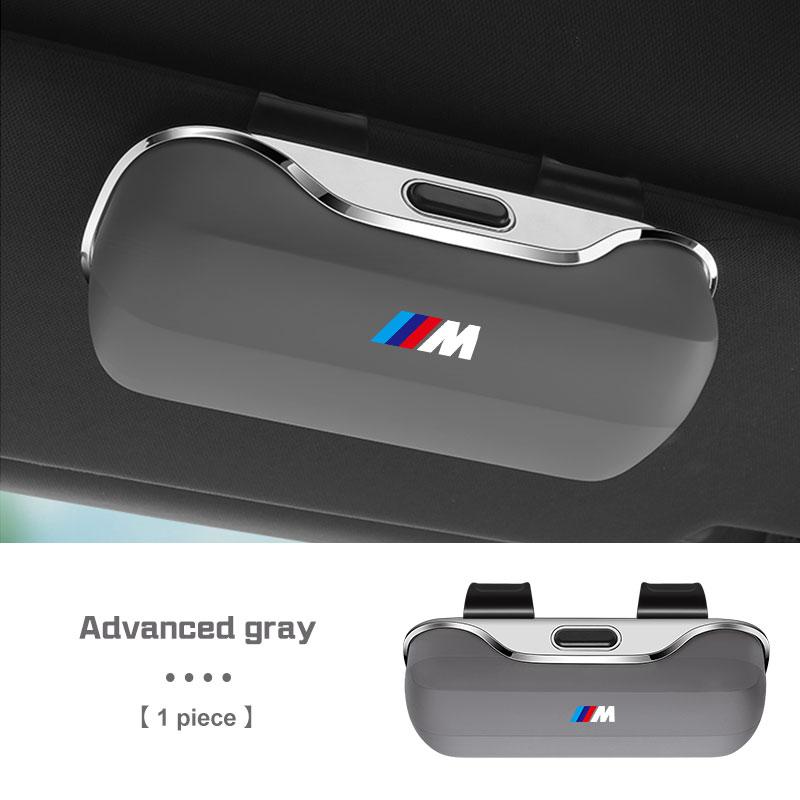 For BMW 1 2 3 4 5 6 7 Series X1 X2X3X4 X5 X6 X7 F48 E70 E90 E60 G30 G20 I7 Press Switch Car Glasses Box Sun Visor Glasses Holder