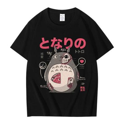 Japanse Anime Spirit Away Totoro T-shirt Studio Ghibli Geen Gezicht Man T-shirts Miyazaki Hayao Harajuku Kleding T-shirt Oversized